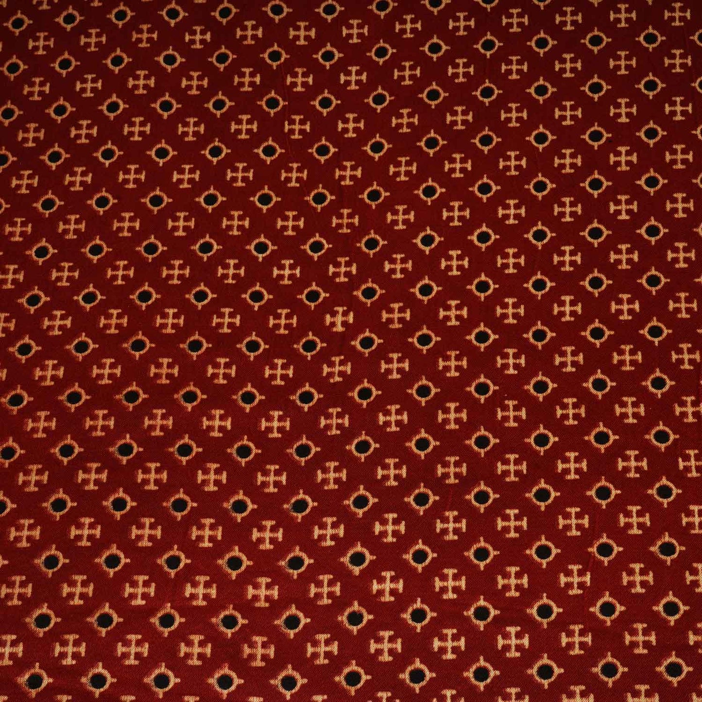 Red Floral Print Mashru Silk Fabric EEG-28328