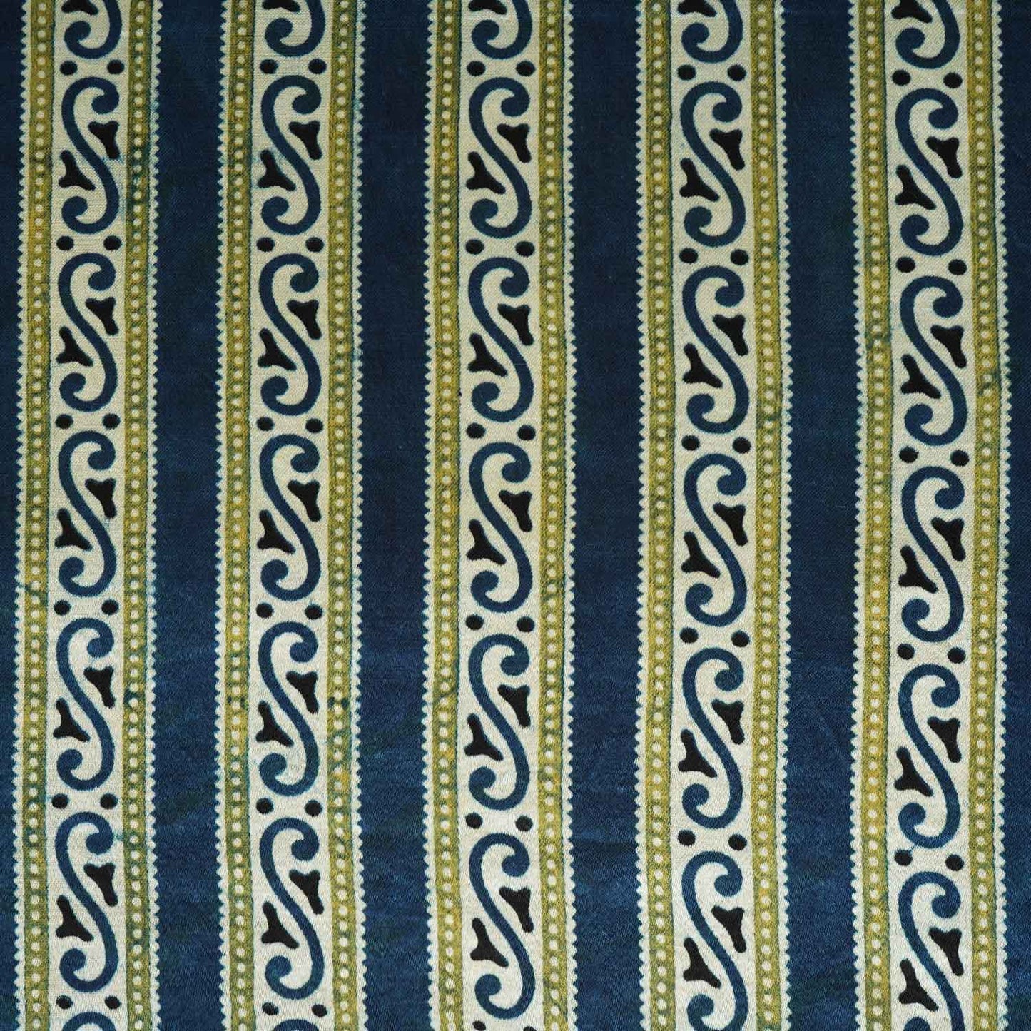 Teal Blue Floral Print Mashru Silk Fabric EEG-28351