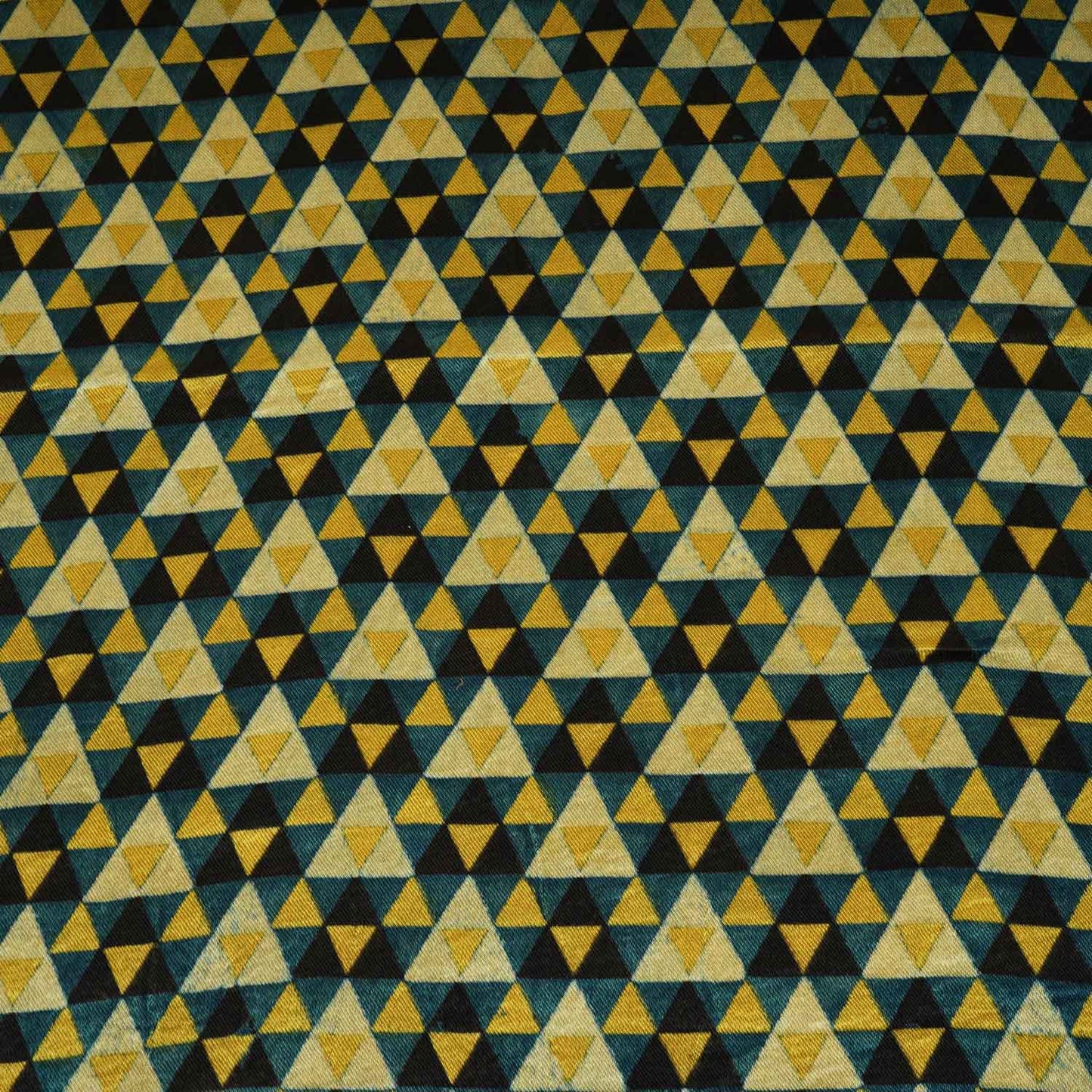 Beige Geometrical Print Mashru Silk Fabric EEG-28363