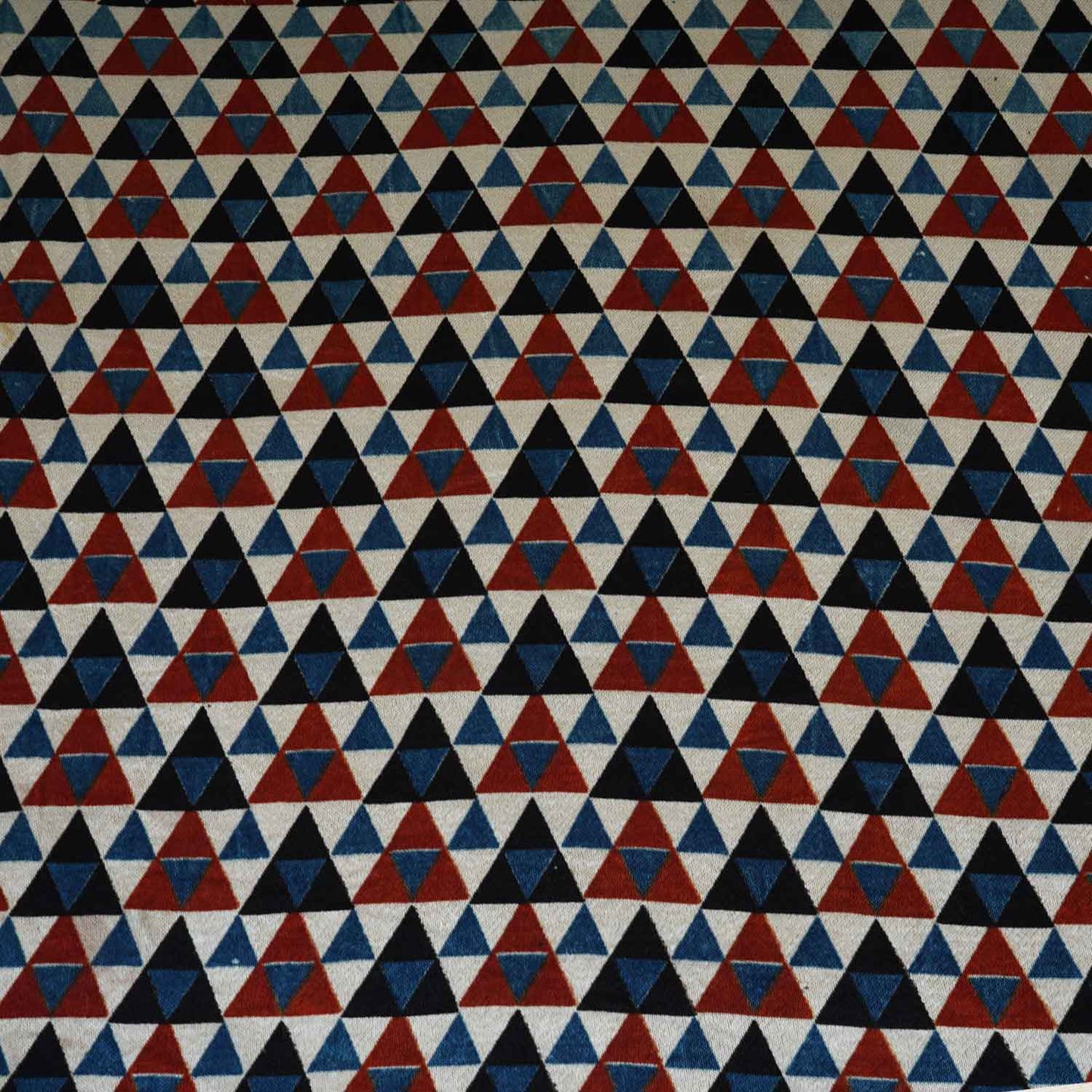 Cream Geometrical Print Mashru Silk Fabric EEG-28391 - TradeUNO