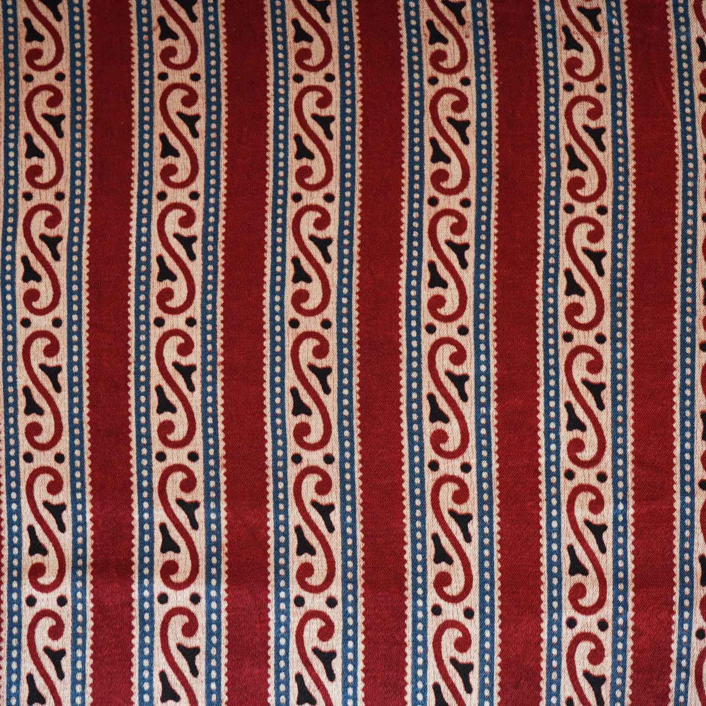 Red Ajrakh Print Mashru Silk Fabric EEG-28395
