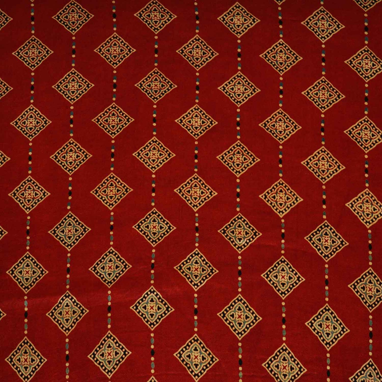 Red Floral Print Mashru Silk Fabric EEG-28396 - TradeUNO