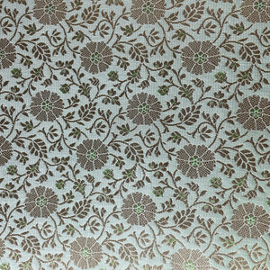 Mint Green Banarasi Brocade Fabric