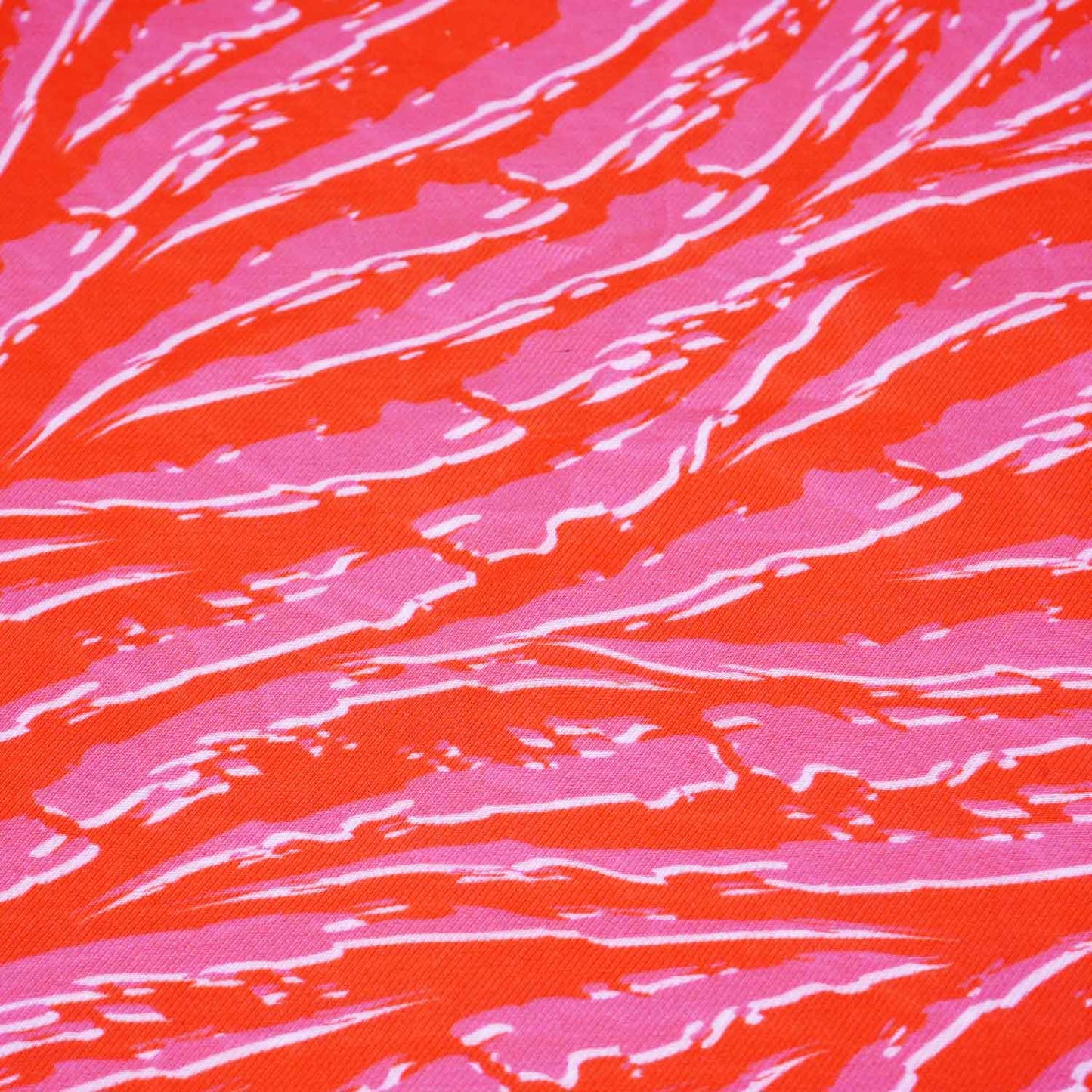 Orange Abstract Print Rayon fabric Tu-5148