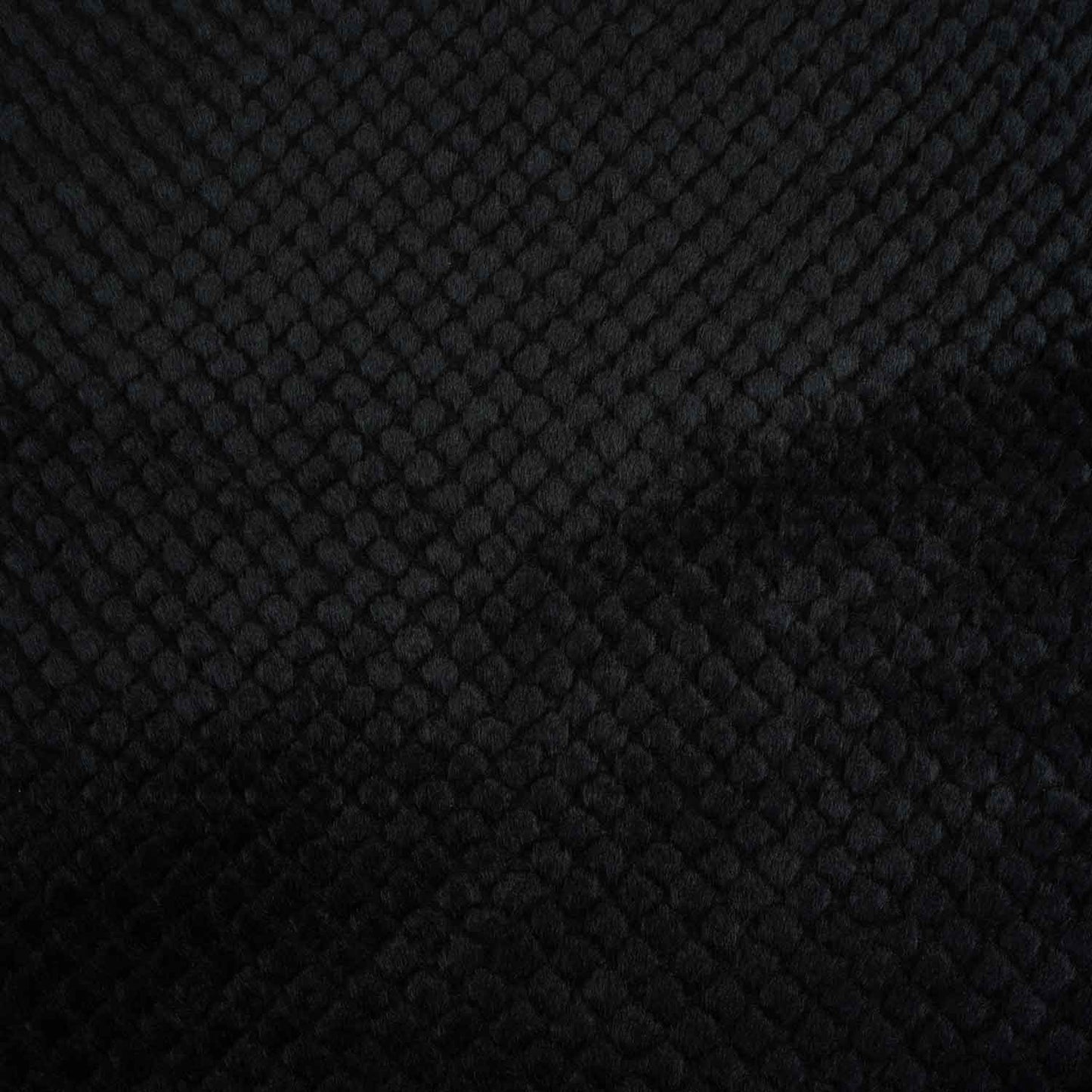 Black Solid Rebbit Fur Fabric SVP-28552