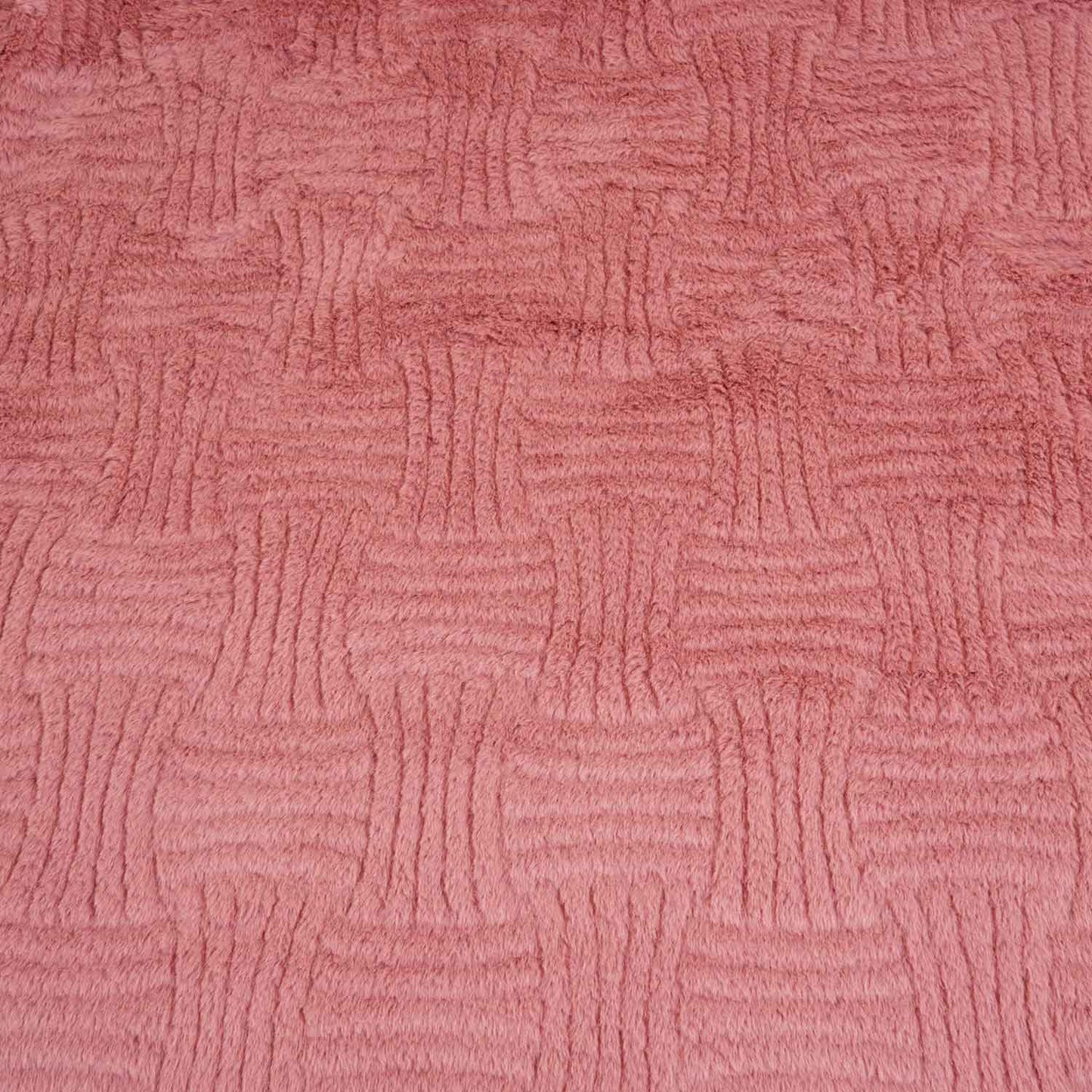 Peach Pink Solid Rebit Fur Fabric SVP-28555