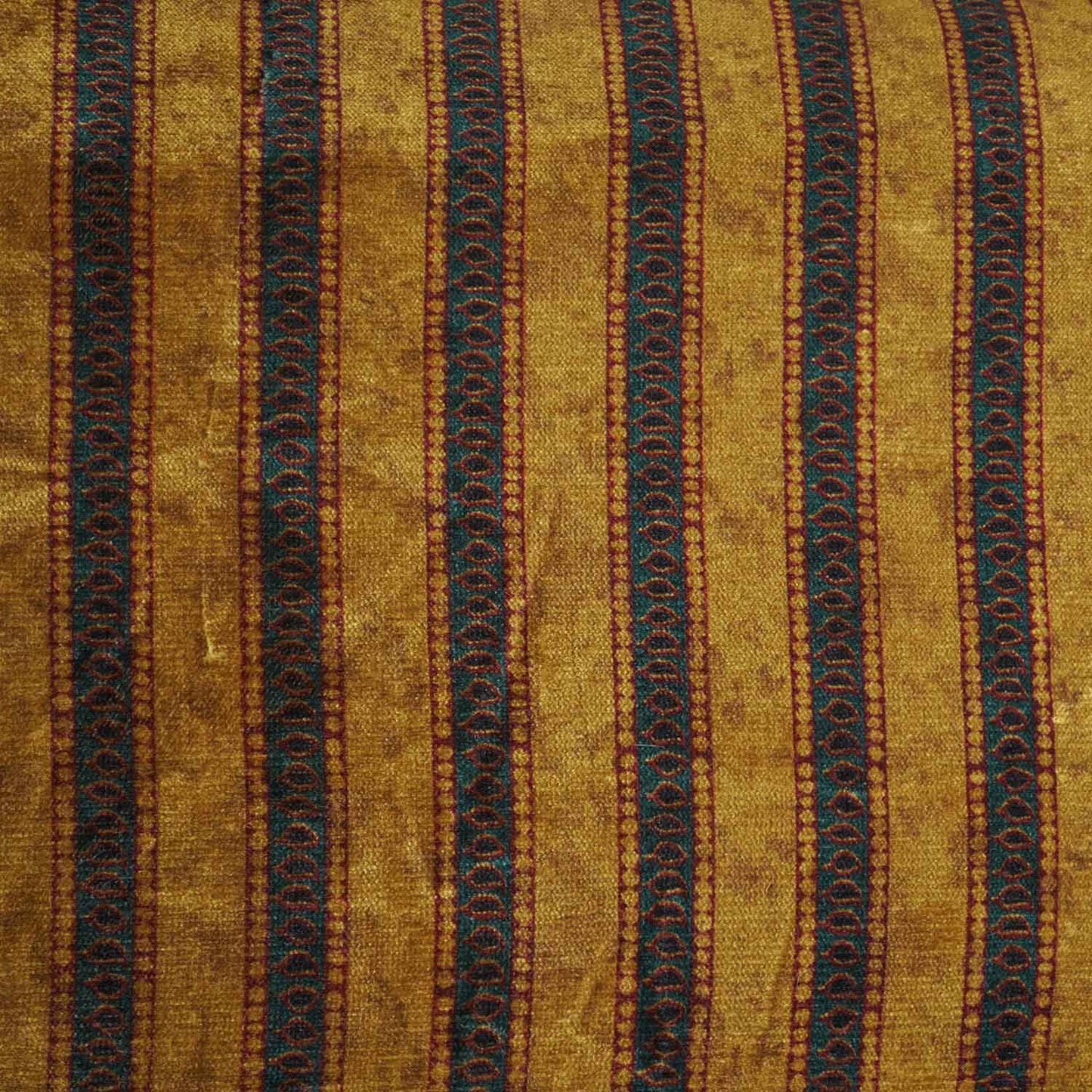 Mustard Yellow Strips Print Micro Velvet 9000 Fabric MF-28564