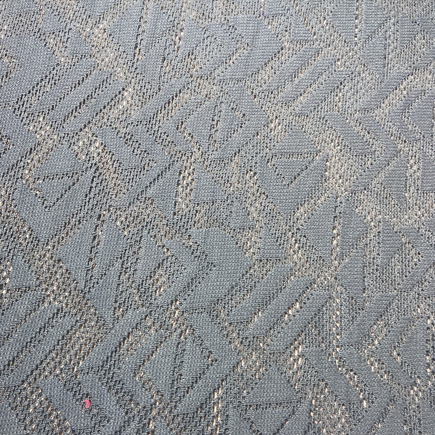 Grey Color Geomatrical Cotton Lace Fabric