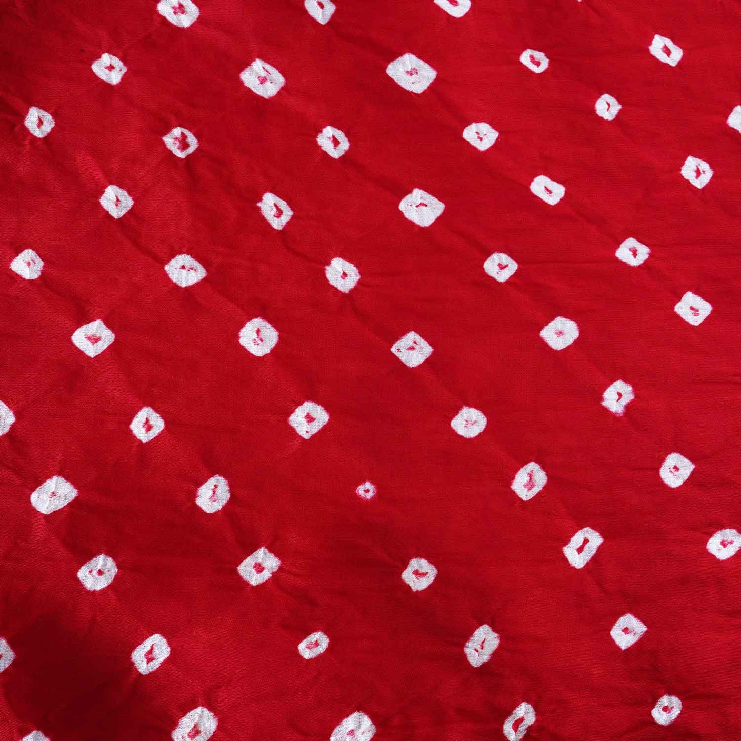 Red Bandhani Print Modal Silk Fabric SC-28607