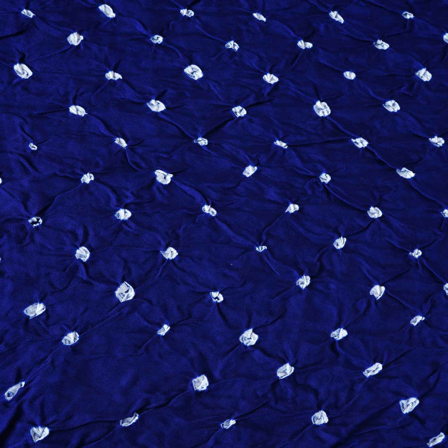 Royal Blue Bandhani Print Modal Silk Fabric SC-28609