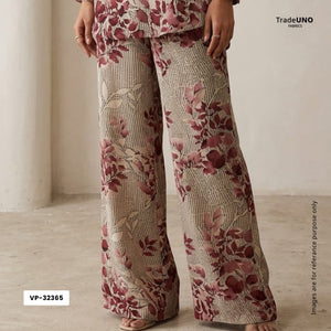 Maroon & Black Floral Print Georgette Fabric VP-32365 - TradeUNO