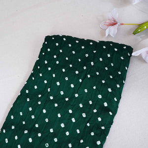 Green Bandhani Print Modal Silk Fabric SC-28612 - TradeUNO