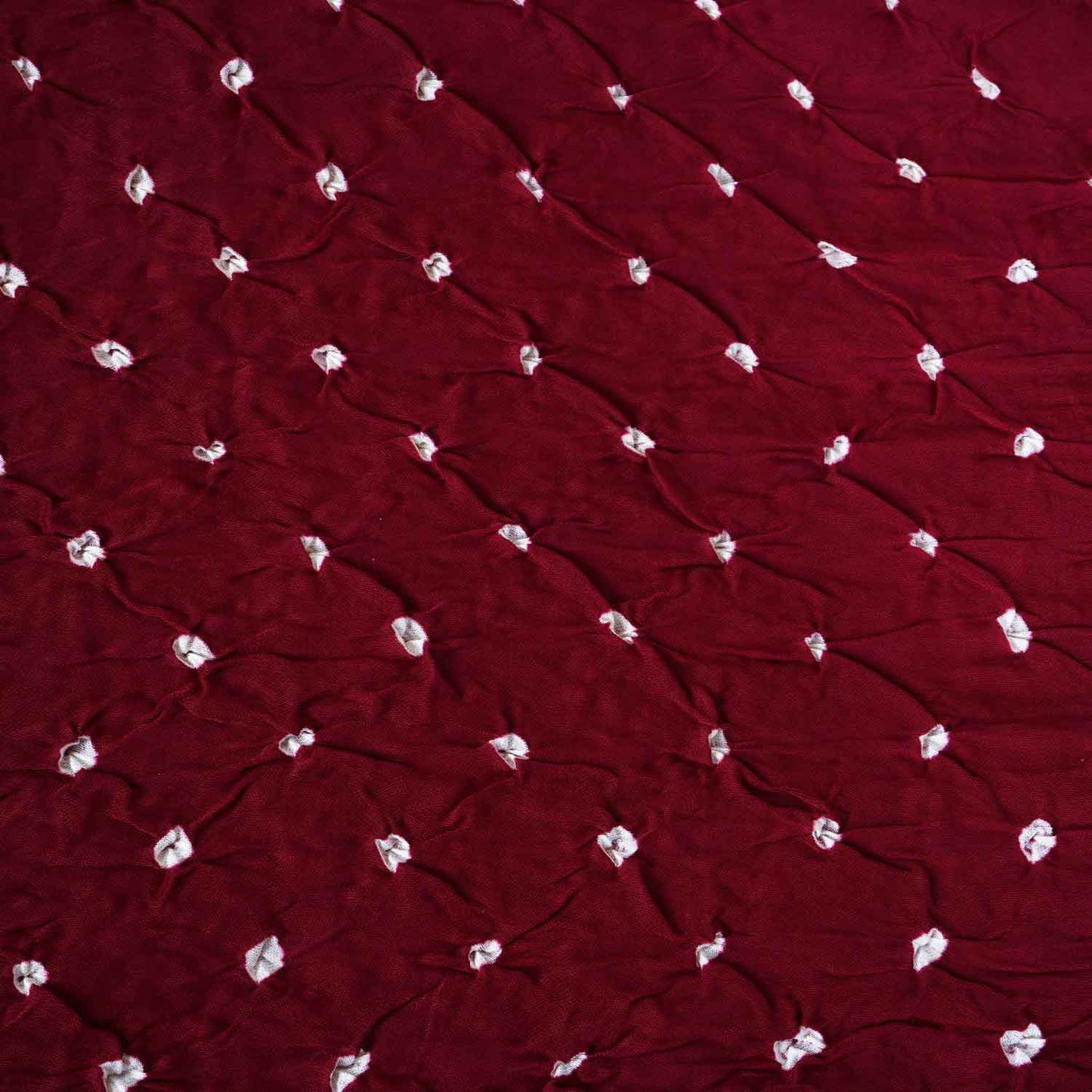 Maroon Bandhani Print Modal Silk Fabric SC-28617