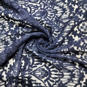 Violet Foloral print Crochet Fabric TU-6302