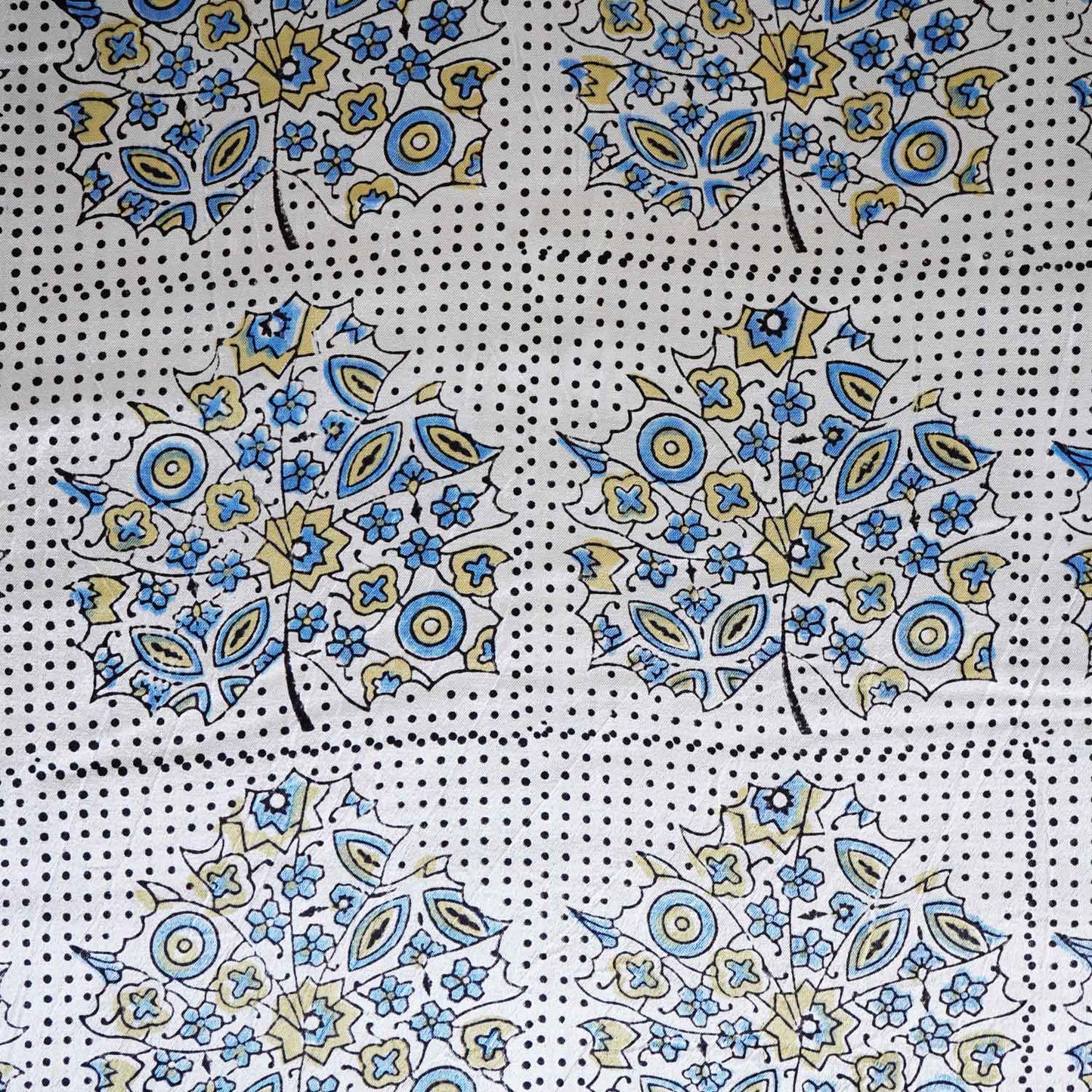 Cream Ajrakh Print Mashru Silk Fabric EEG-28663