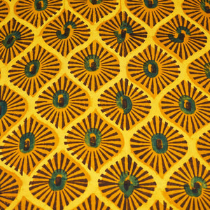Mustard Yellow Abstract Print Modal Satin Fabric EEG-28697 - TradeUNO