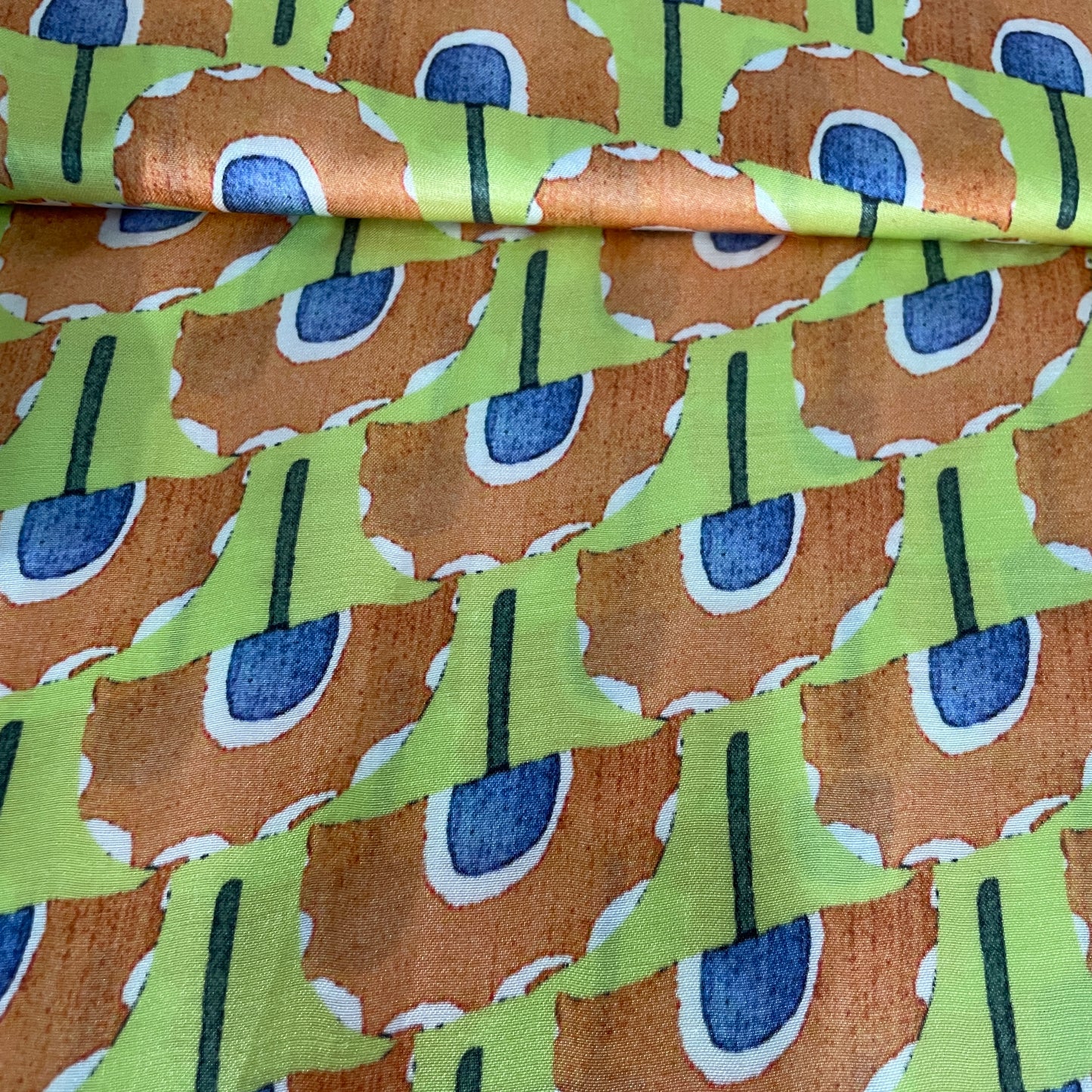 Navy Silk Fabric