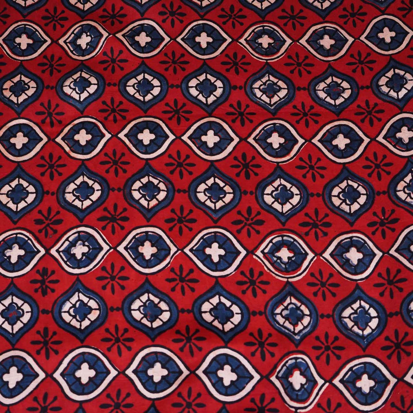 Red Abstract Print Modal Satin Fabric EEG-28715