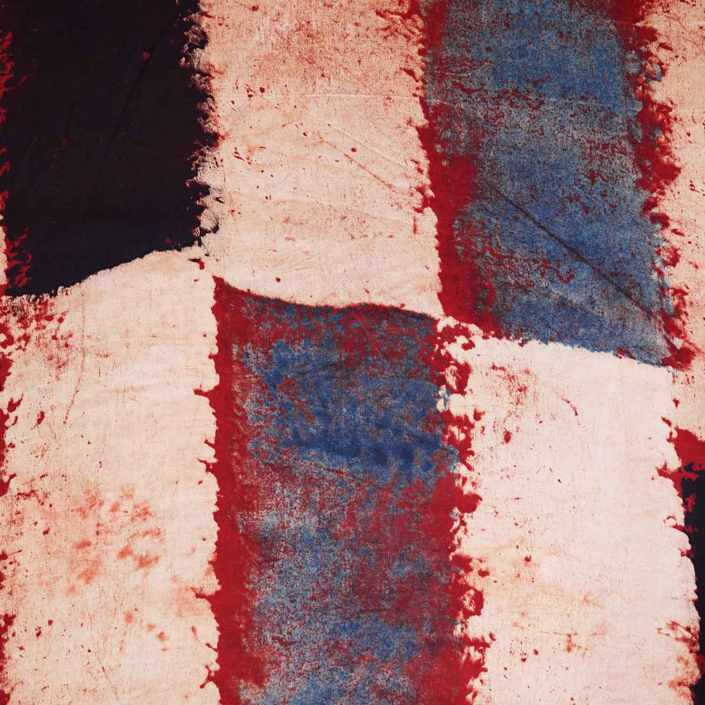 Cream With Multicolour Abstract Print Modal Satin Fabric EEG-28720