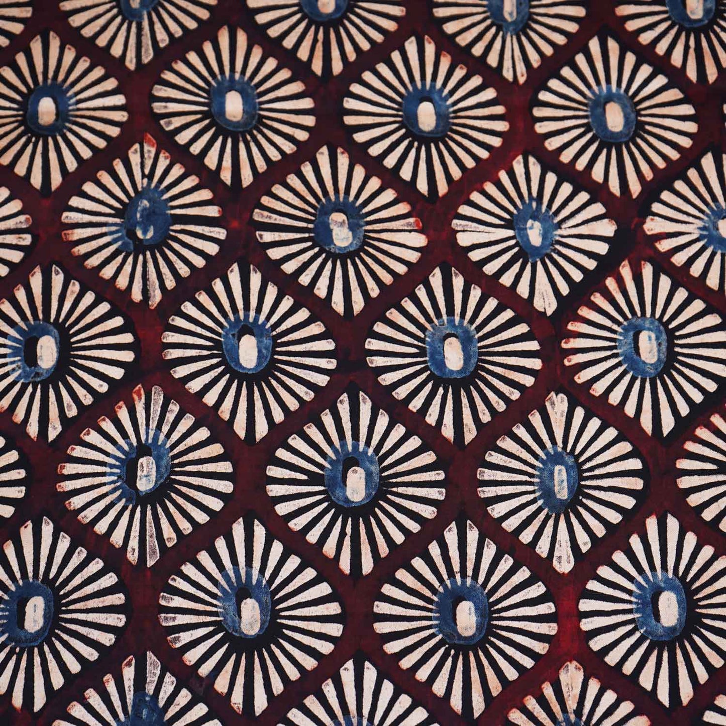 Brown Ajrakh Print Modal Satin Fabric EEG-28724