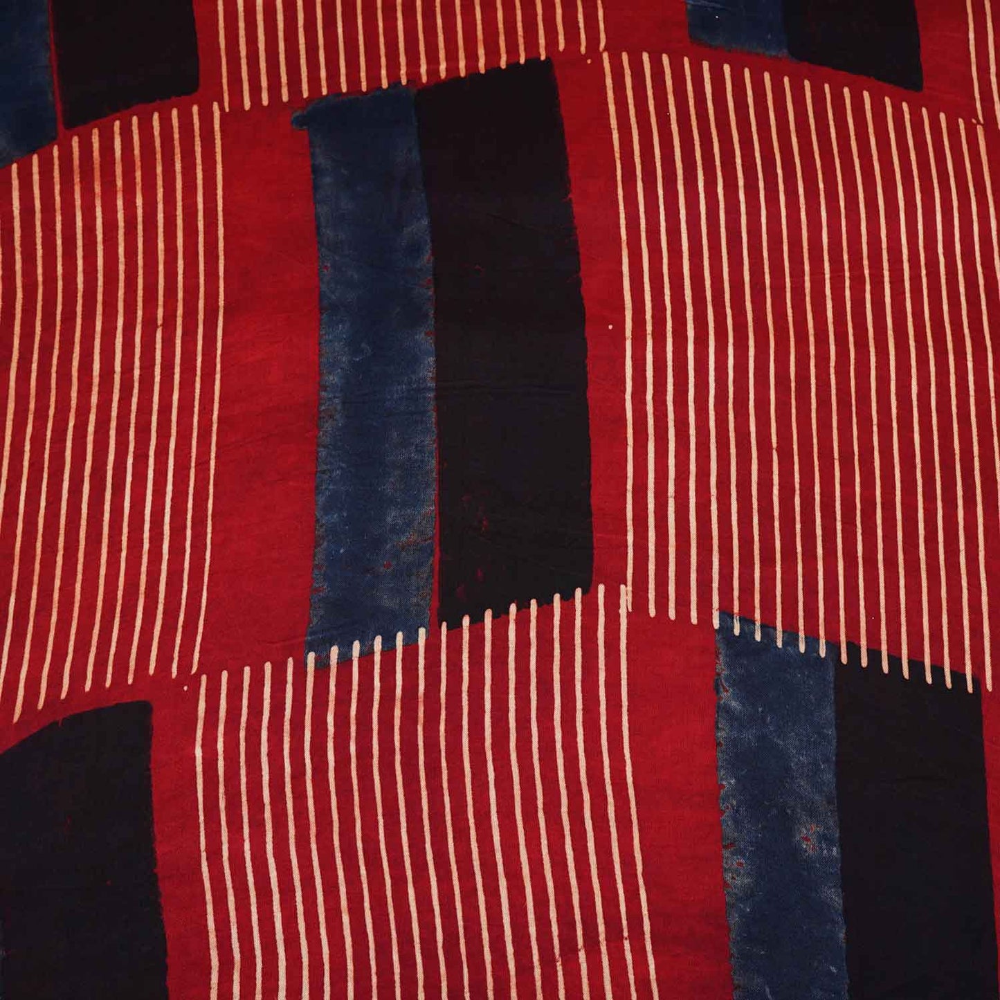 Red Abstract Print Modal Satin Fabric EEG-28729