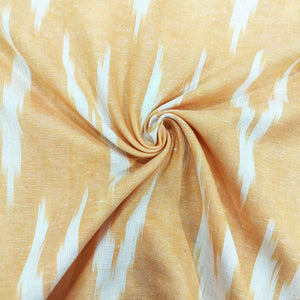 Yellow With White Ikkat Print Cotton TU-7918