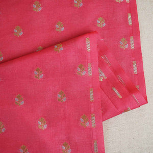 Pink Butti Katan Silk Fabric NH-28873 - TradeUNO