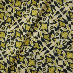 Cream & Green Geometrical Print Chinon KOT-8738