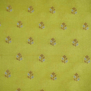 Paroot Green Butti Katan Silk Fabric NH-28874 - TradeUNO