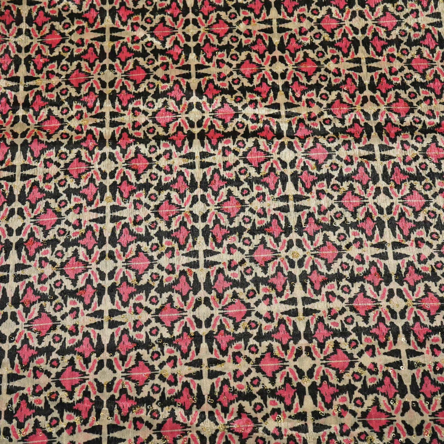 Cream & Multicolor Geometerical Print Chinon KOT-8754