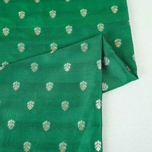 Forest Green Butti Katan Silk Fabric NH-28877 - TradeUNO