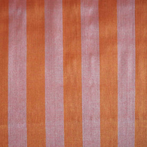 Peach Pink With Light Orange Strips Chanderi Tissue Fabric CW-28930 - TradeUNO