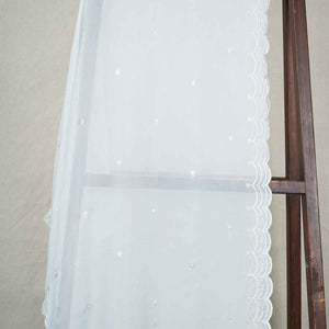 White Buti Embroidery Dyeable Organza Dupatta TA-28934 - TradeUNO