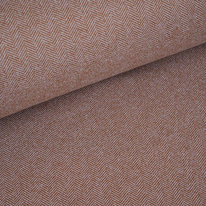 Beige Herringbone Wool Tweed Fabric PDM-28937 - TradeUNO