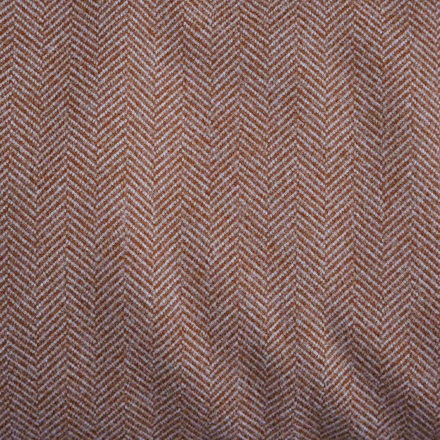 Beige Herringbone Wool Tweed Fabric PDM-28937