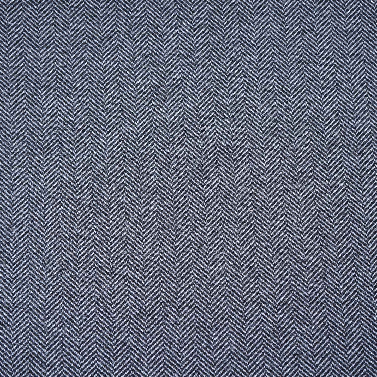 Grey Herringbone Wool Tweed Fabric PDM-28938