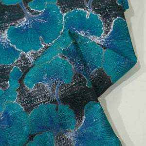 Black & Green Floral Brocade Jacquard OE-9497