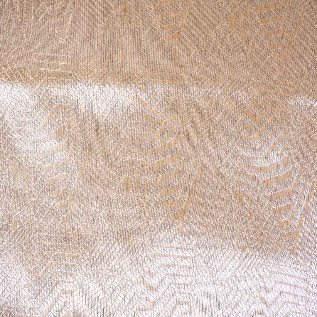 Light Mustard Zari Weave Silk Tissue Fabric CW-28952