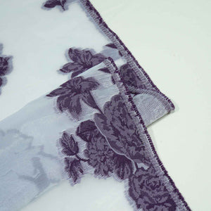 Purple Floral Organza Jacquard OE-9535