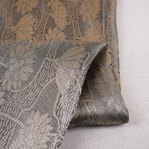 Dark Green Zari Weave Silk Tissue Fabric CW-28957 - TradeUNO