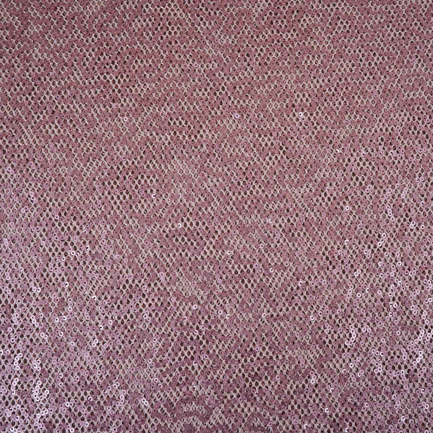 Peach Pink Sequins Power Net Fabric PDM-28968