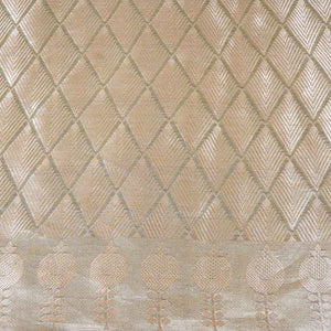 Dark Green Zari Weave Silk Tissue Fabric CW-28975 - TradeUNO