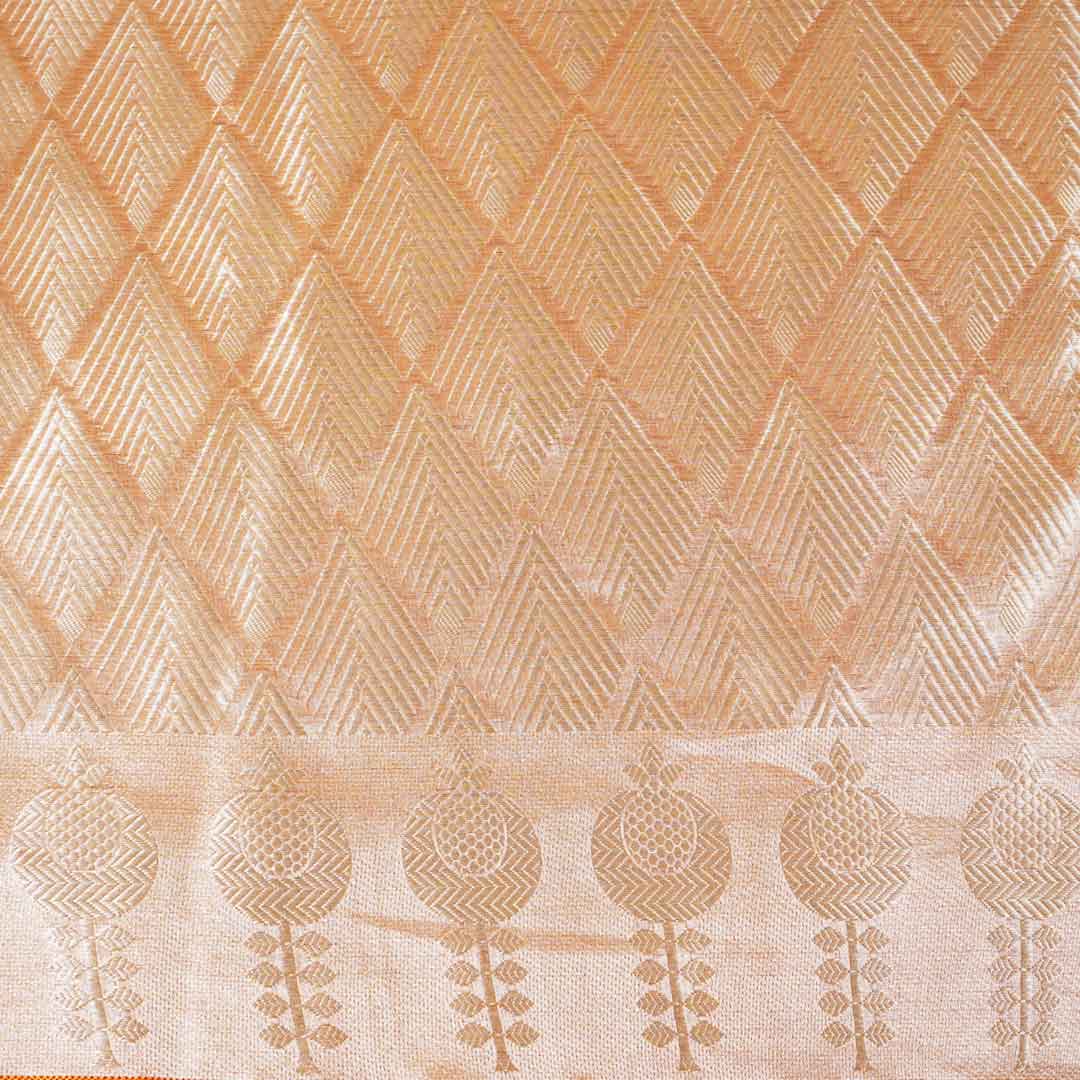 Mustard Zari Weave Silk Tissue Fabric CW-28976