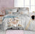 Grey & Multicolor Print King Size Double Bedsheet Set - TradeUNO