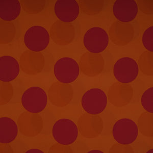 Orange & Pink Polka Dot Twill Satin Fabric VP-32439 - TradeUNO