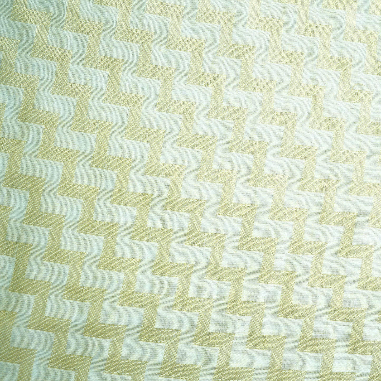 White Abstract Jacquard Dyeable Cotton Staple Fabric