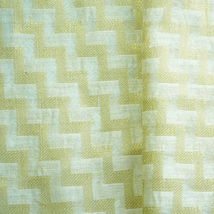 White Abstract Jacquard Dyeable Cotton Staple Fabric