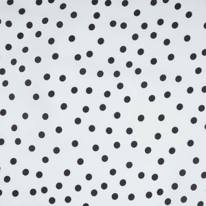 White & Black Polka Dot Twill Satin Fabric VP-32441 - TradeUNO