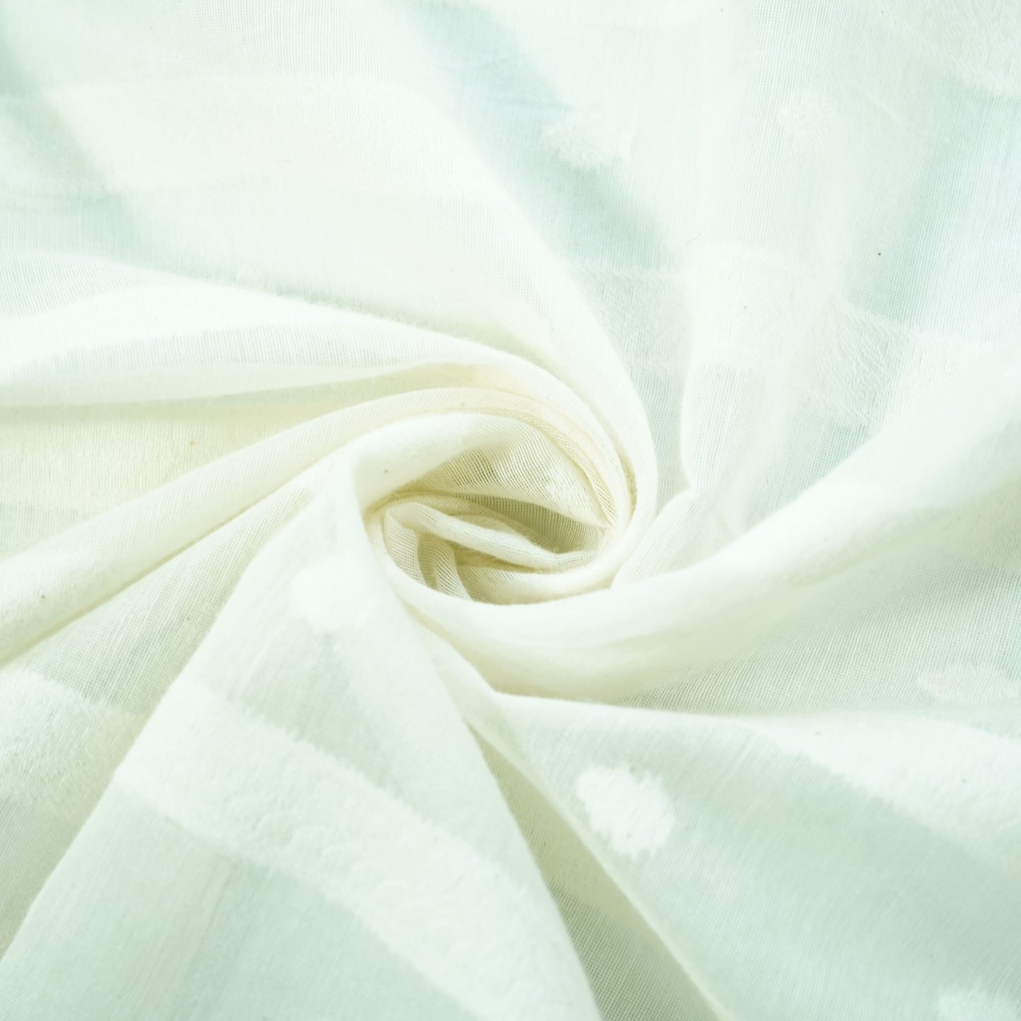 Off White Traditional Handloom Dyeable Cotton Staple Fabric