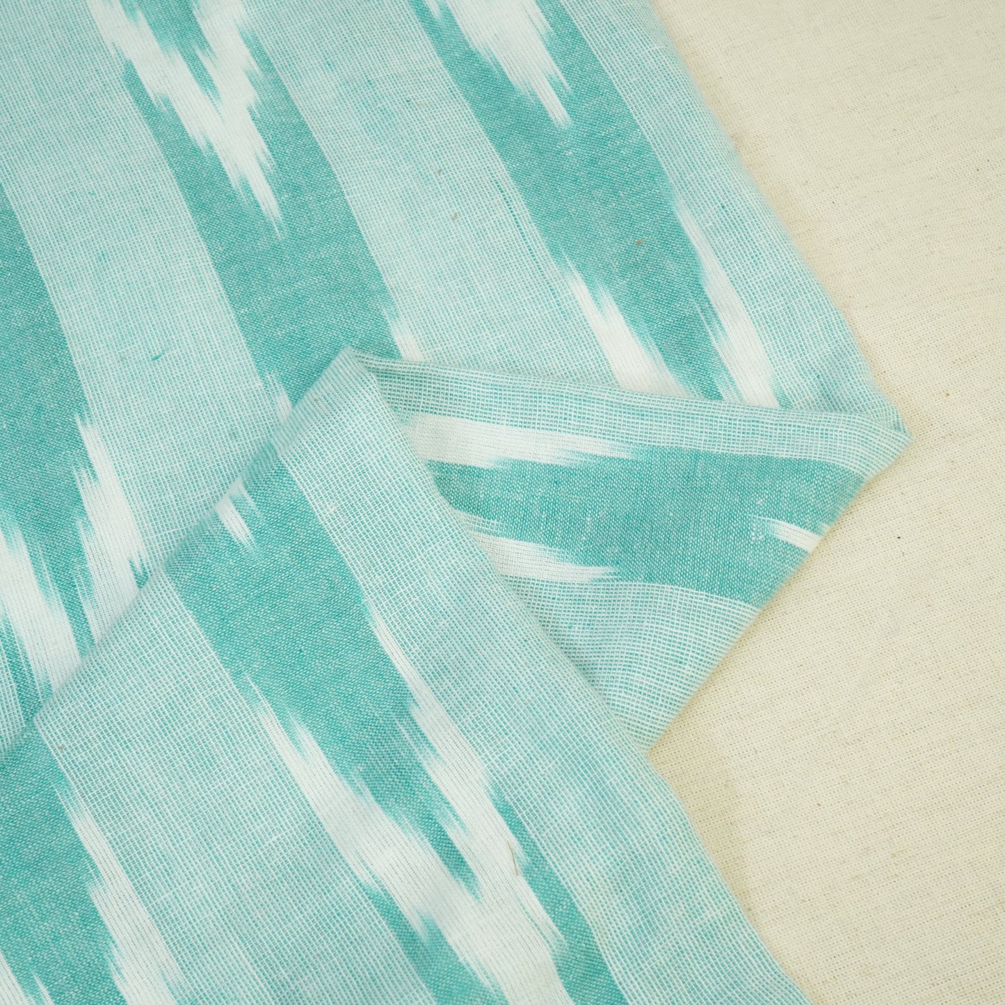 Green Ikkat Cotton Fabric 8569